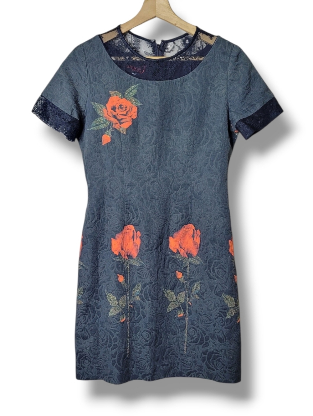 Patricia F Floral Lace Sheath Dress Size Small